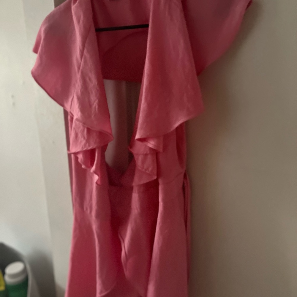 Pink Sleeveless Ruffle romper